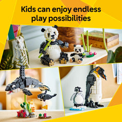 LEGO Creator Panda Family orca with calf ready for ocean adventure and display