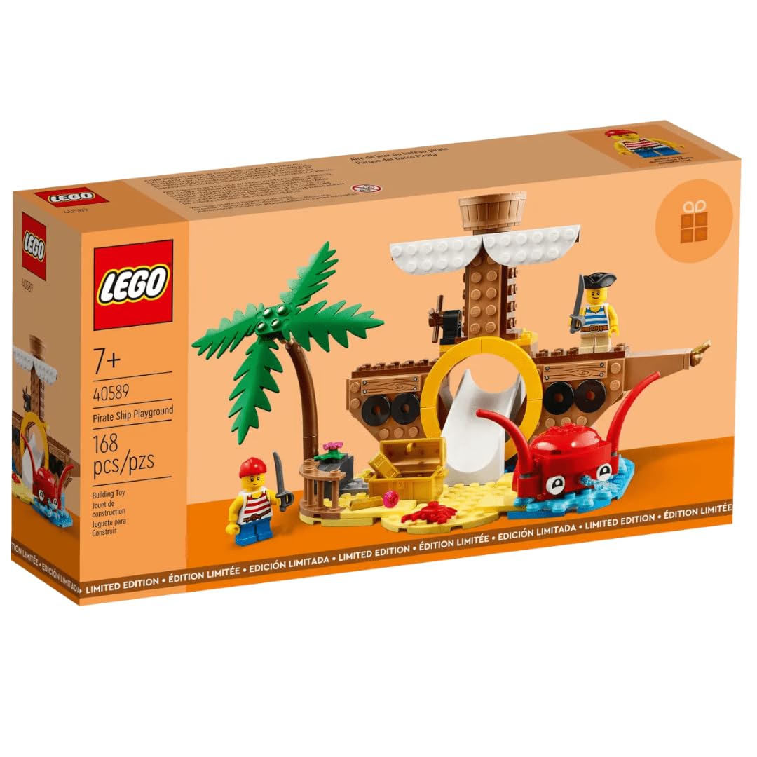 LEGO Pirate Ship Playground front view shows colorful, imaginative play ready setup