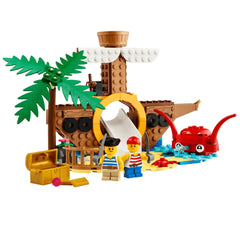 LEGO Pirate Ship Playground side view highlights compact footprint for small spaces
