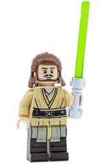 LEGO Qui-Gon Jinn minifigure with lightsaber for authentic Star Wars play