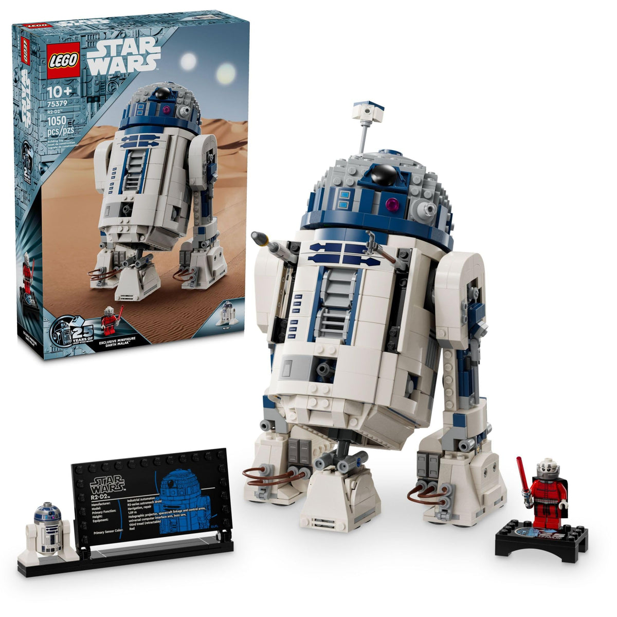 LEGO R2-D2 buildable figure for interactive play and display.