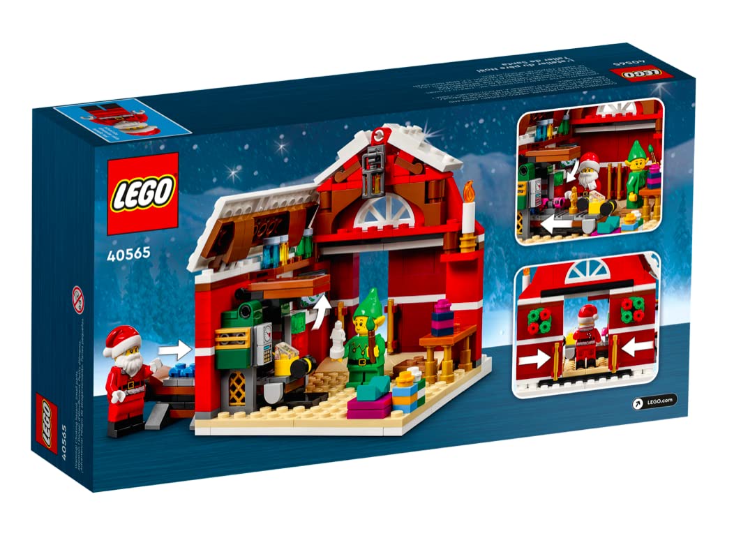 LEGO Santa Claus Workshop 40565 buildable toys display sparks imaginative scenes.