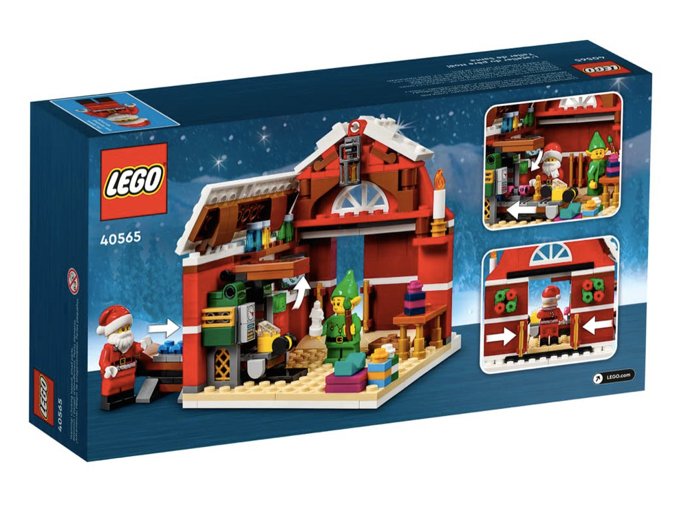 LEGO Santa Claus Workshop 40565 buildable toys display sparks imaginative scenes.