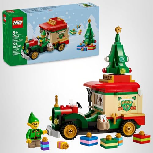LEGO Santa's Delivery Truck display mode shows decor-ready festive display.