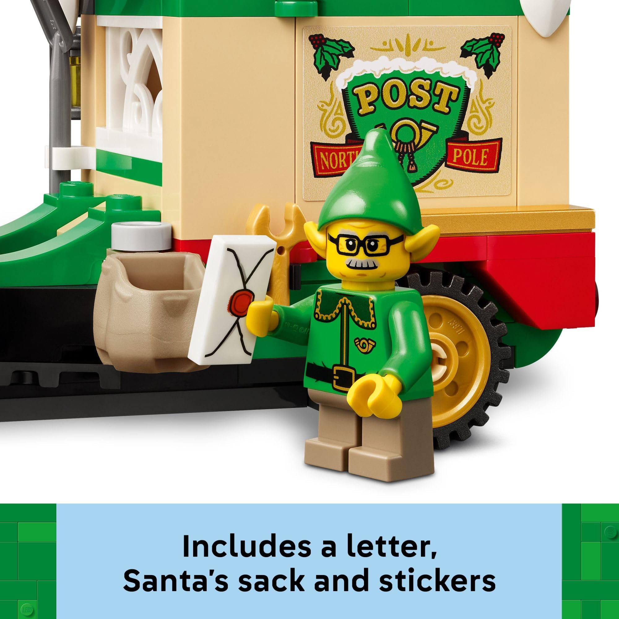 LEGO Santa's Delivery Truck presents inside enhances imaginative play experiences.