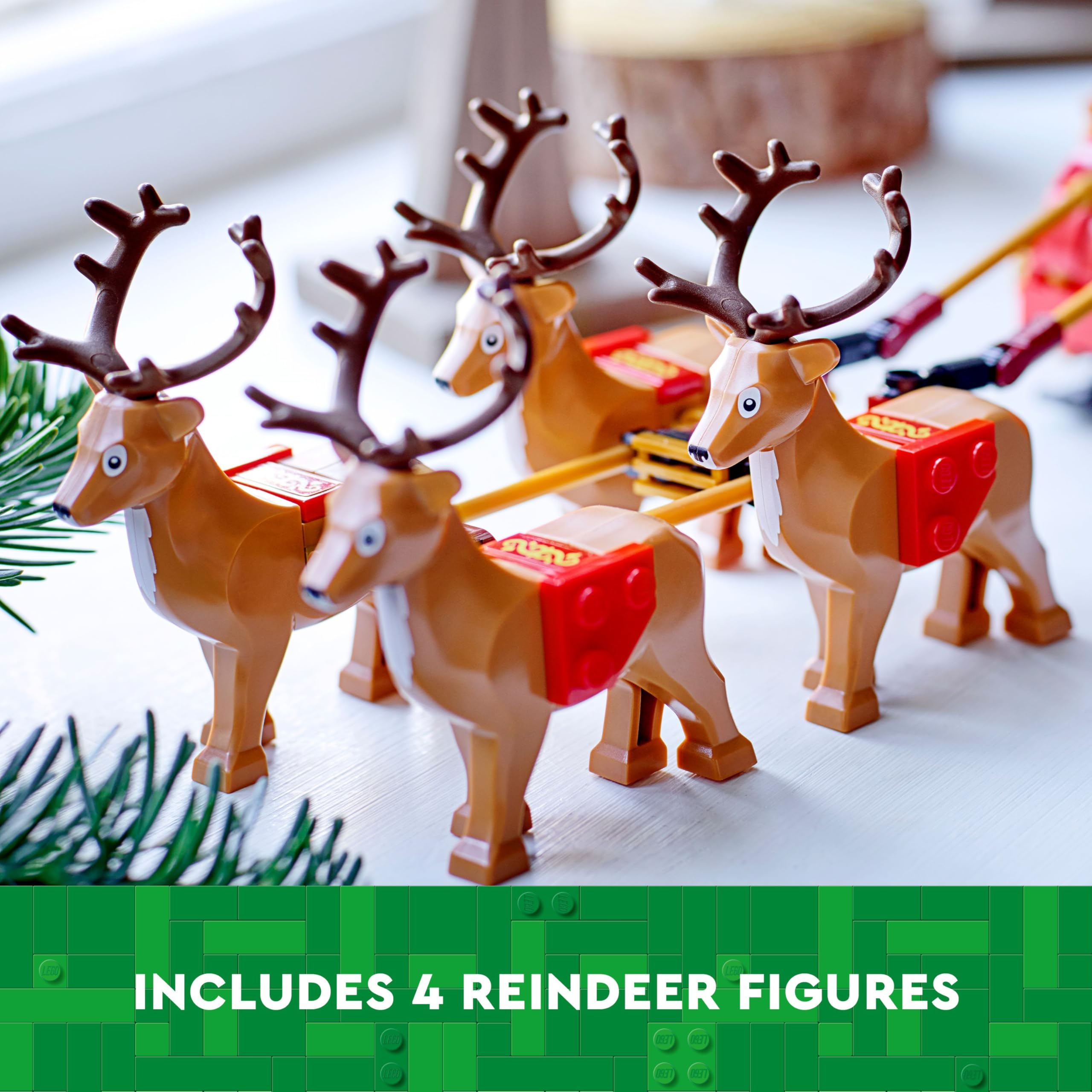 LEGO Santa's Sleigh includes a guitar as a storytelling prop