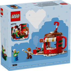 LEGO Seasonal Hot Chocolate Stand 40776 outdoor seating area encourages social imagination.