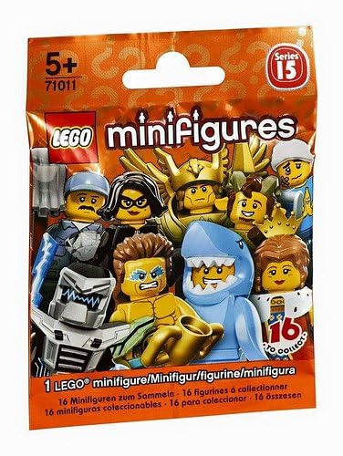 LEGO Series 15 Shark Suit Guy minifigure ideal for imaginative play.