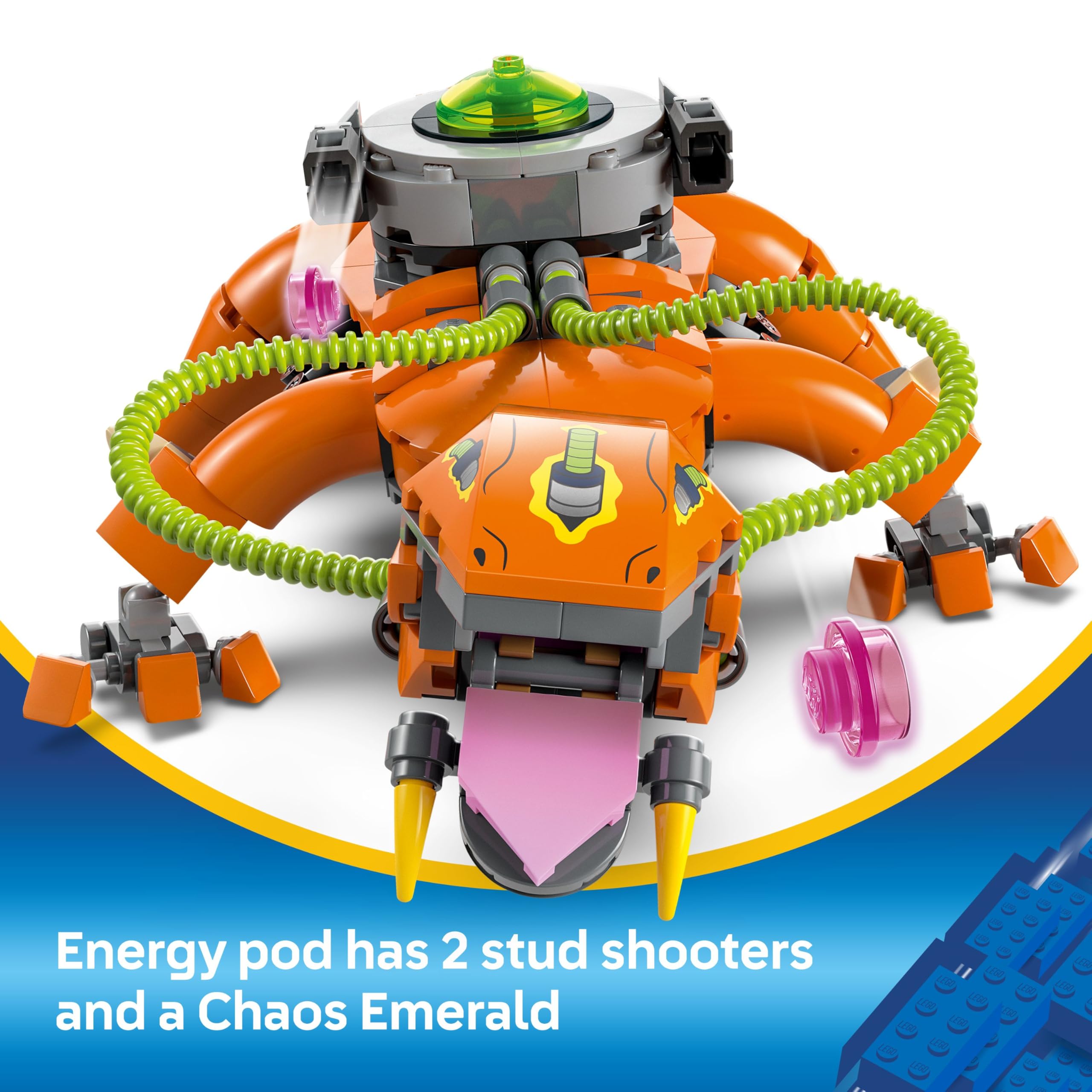 Chaos Emerald pod detaches during hits for exciting reveals