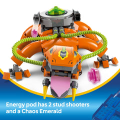 Chaos Emerald pod detaches during hits for exciting reveals