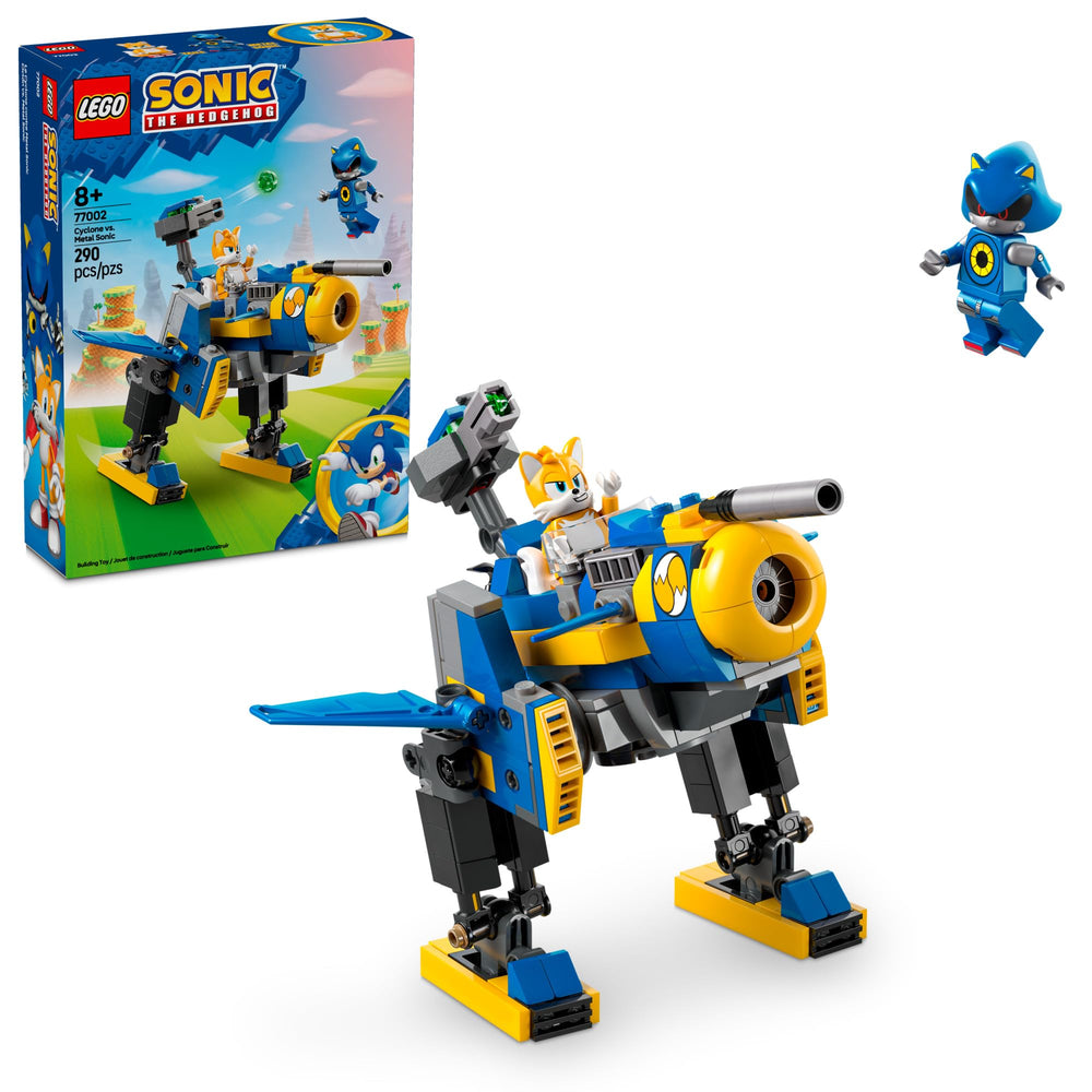 LEGO Sonic Cyclone vs Metal Sonic mech cockpit enables immersive battle play.