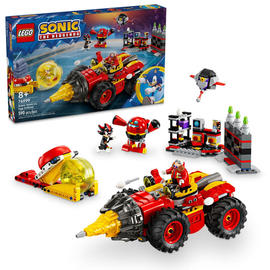 LEGO Sonic Super Sonic vs Egg Drillster battle model fuels action-packed adventures