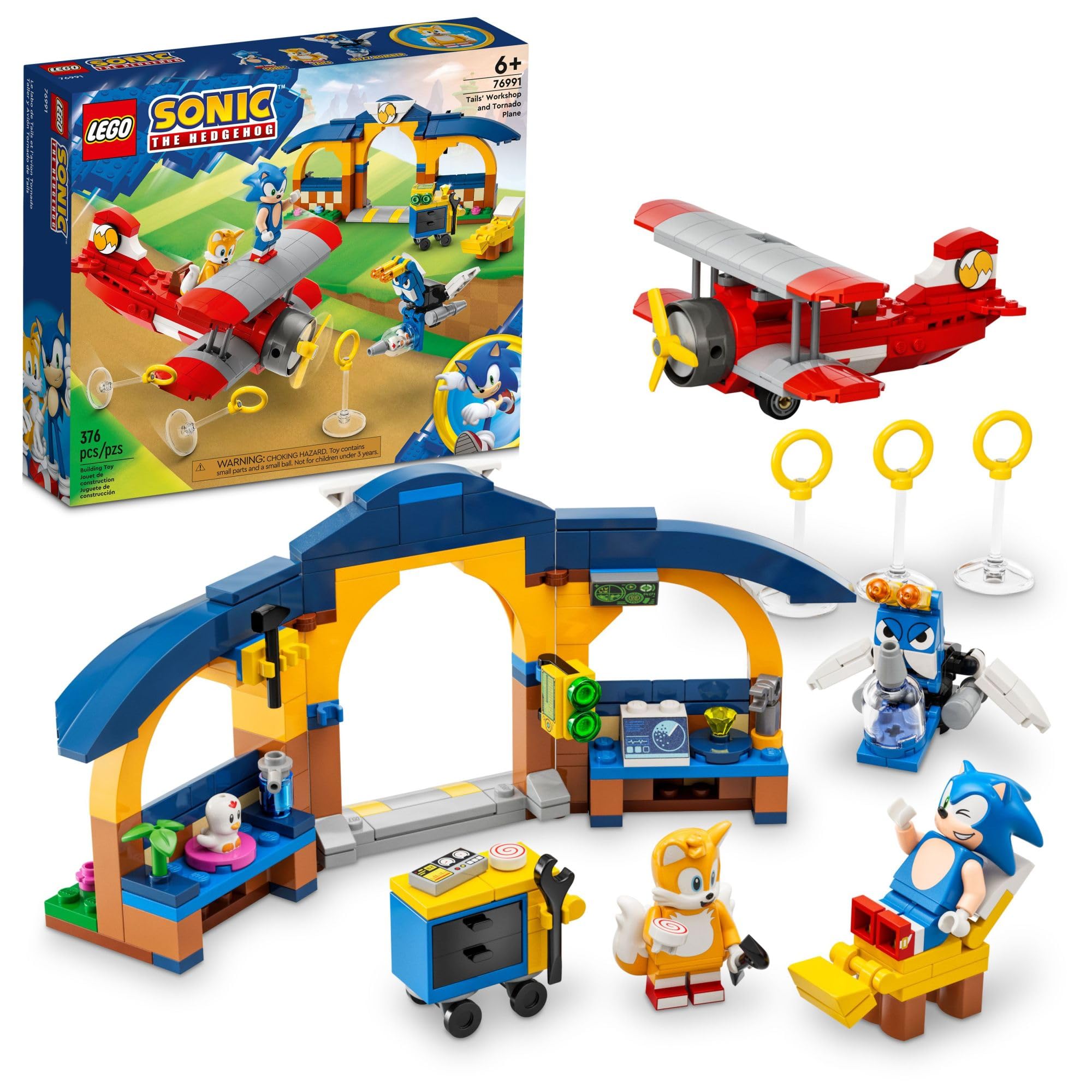 LEGO Sonic tails-workshop 76991 scene offers imaginative play and storytelling.