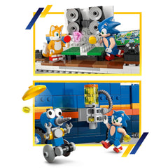 LEGO Sonic Command Truck storage room—door and ramp for gear and features.