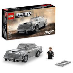 LEGO Speed Champions 007 Aston Martin DB5 front view for display and imaginative racing.