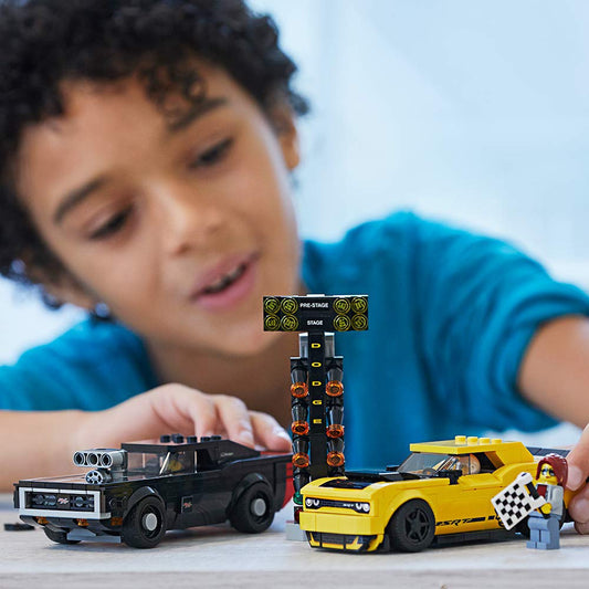 LEGO Speed Champions 1970 Dodge Charger R/T with removable supercharger for authentic play