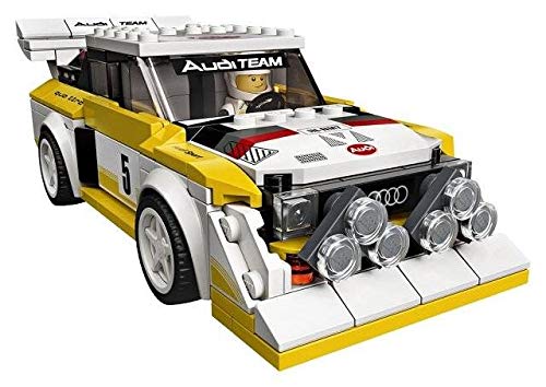 LEGO Speed Champions 1985 Audi S1 rear wing highlight for dramatic aerodynamics