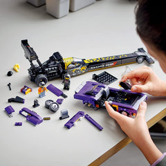 LEGO Speed Champions build kit box emphasizes 627 pieces and assembly fun.