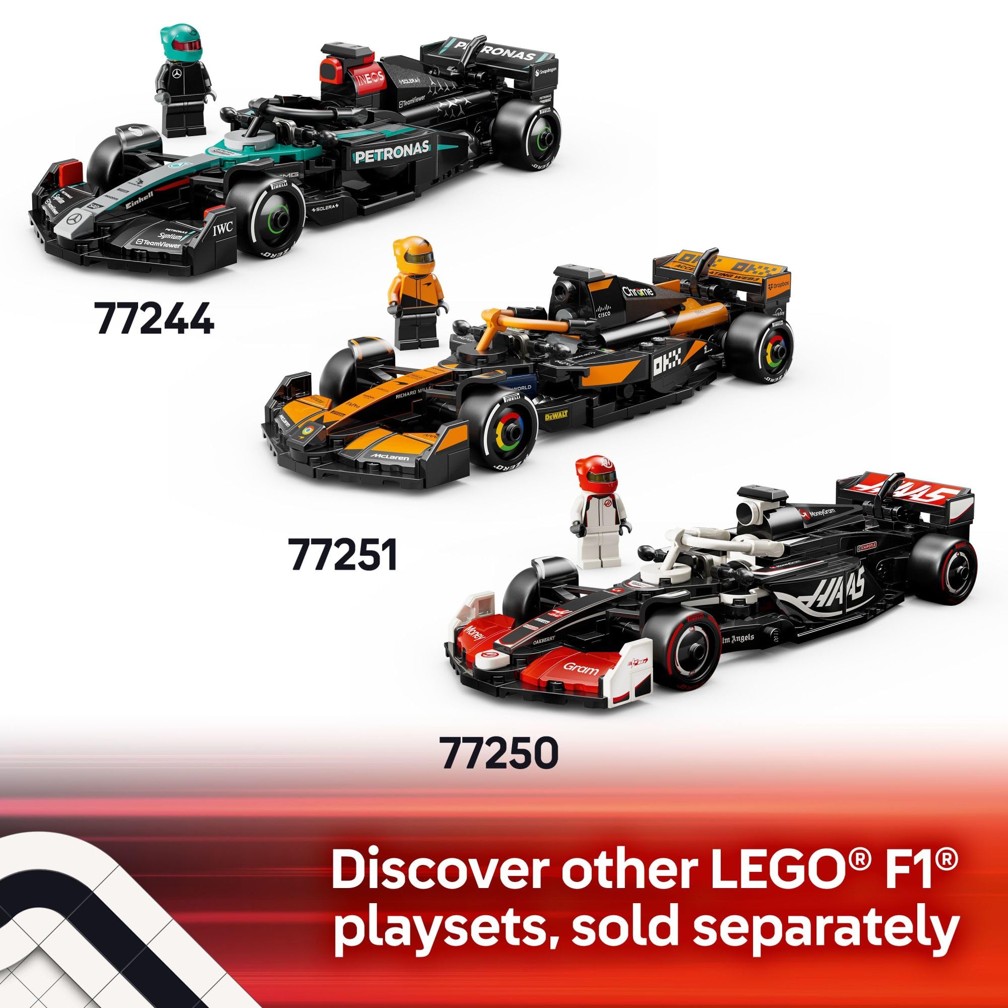 LEGO Alpine F1 A524 set compact for shelf display after play