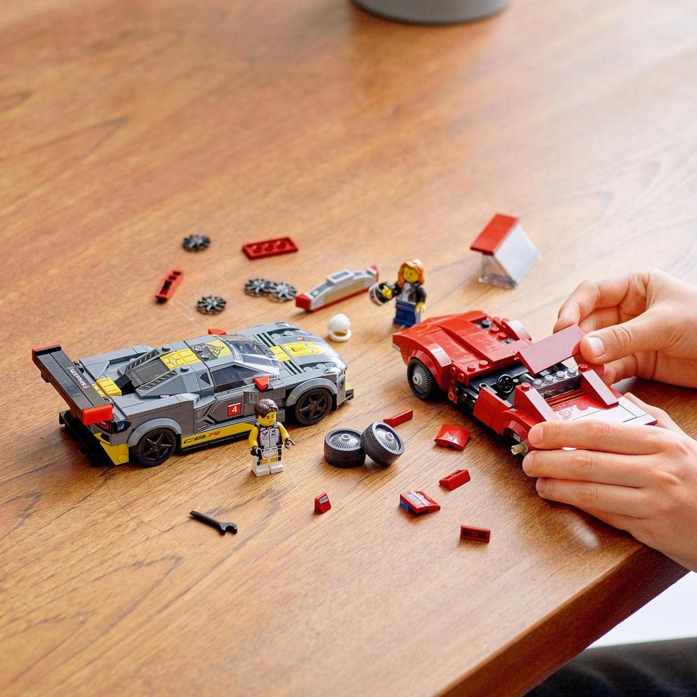 LEGO Speed Champions Corvette C8.R cockpit interior for authentic build