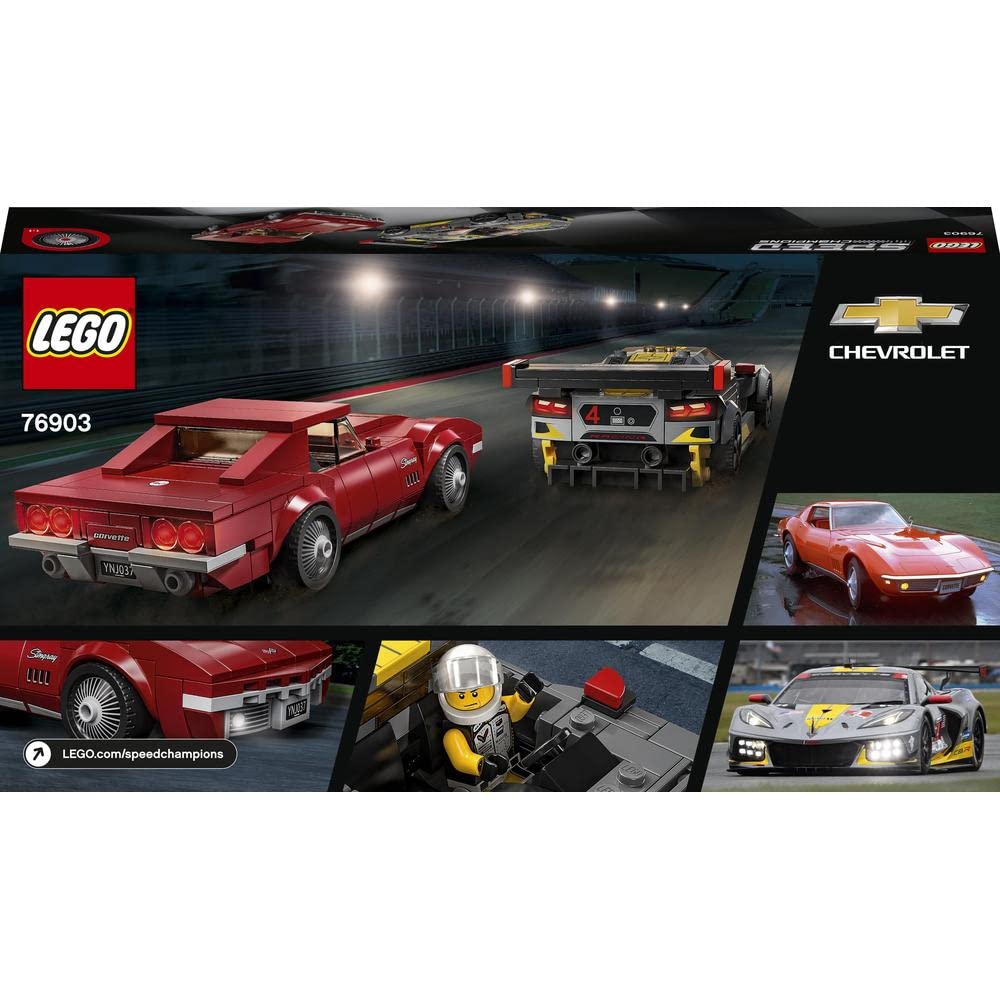 LEGO Speed Champions Corvette C8.R decals close-up for authentic detailing