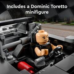 LEGO Dominic Toretto minifigure included for Fast and Furious storytelling.