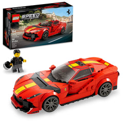 LEGO Speed Champions Ferrari 812 Competizione front view for display and play.