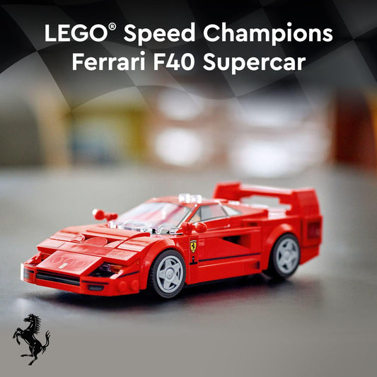 LEGO Speed Champions Ferrari F40 rear spoiler detail for dynamic racing