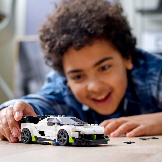 LEGO Speed Champions Koenigsegg Jesko 76900 side profile emphasizes scale details ideal for collection
