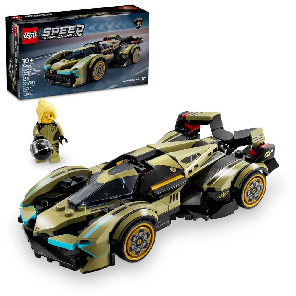 LEGO Speed Champions Lamborghini Lambo V12 Vision GT cockpit detail for immersive play.