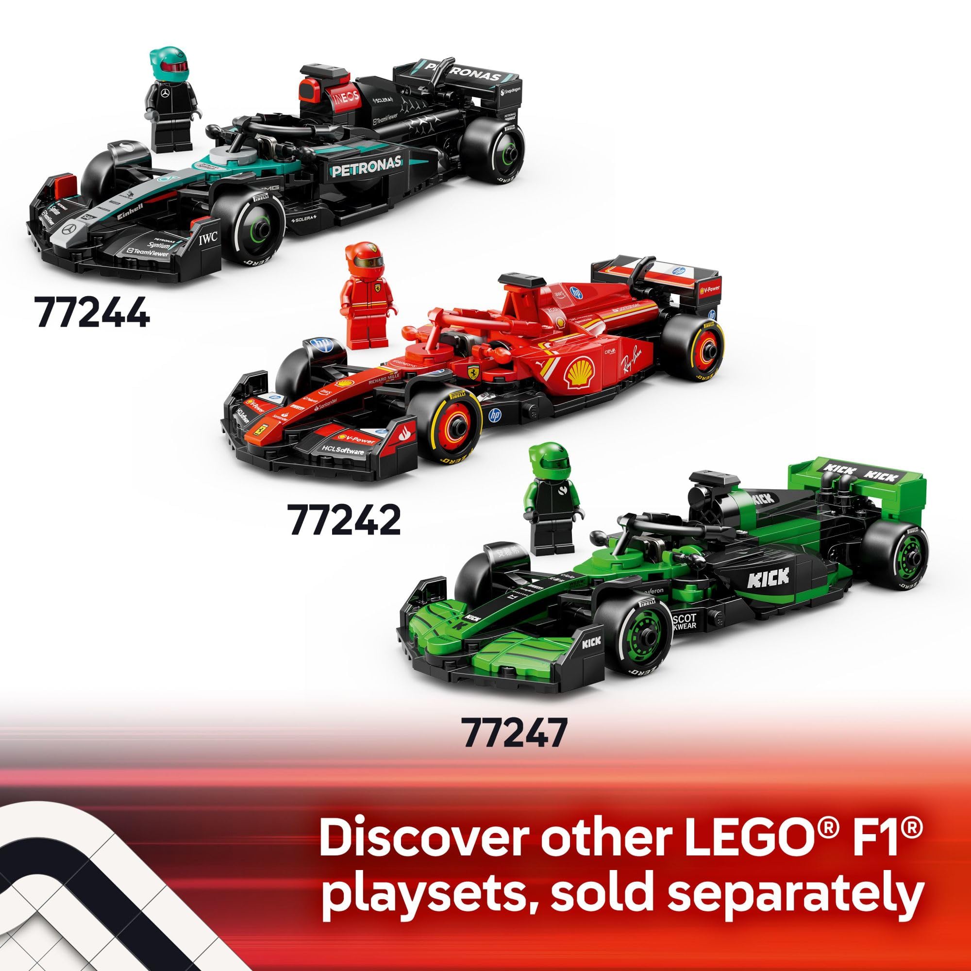 LEGO Speed Champions MCL38 display-ready model fits shelves and desks.