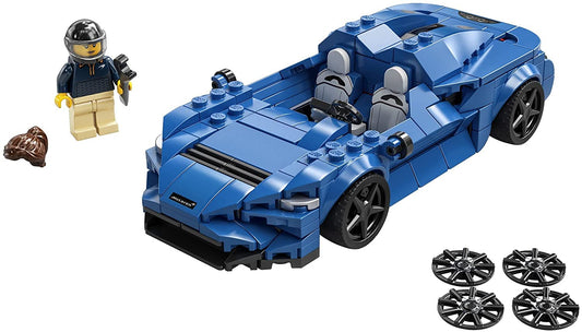 LEGO Speed Champions McLaren Elva 76902 side profile highlights sleek lines for storytelling on the go.