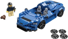 LEGO Speed Champions McLaren Elva 76902 side profile highlights sleek lines for storytelling on the go.