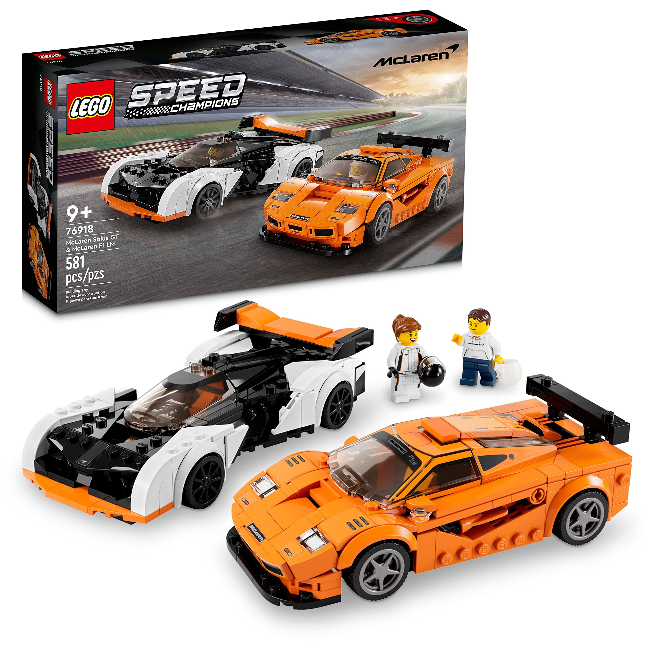 LEGO Speed Champions Solus GT front view for eye-catching display and play.