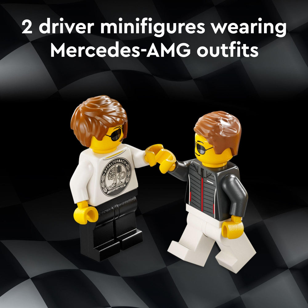 LEGO Speed Champions Mercedes-AMG SL 63 interior detail enhances pretend cockpit realism.