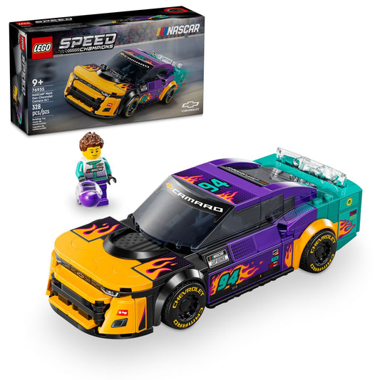 LEGO Speed Champions Camaro ZL1 rear spoiler for authentic racing styling and display.