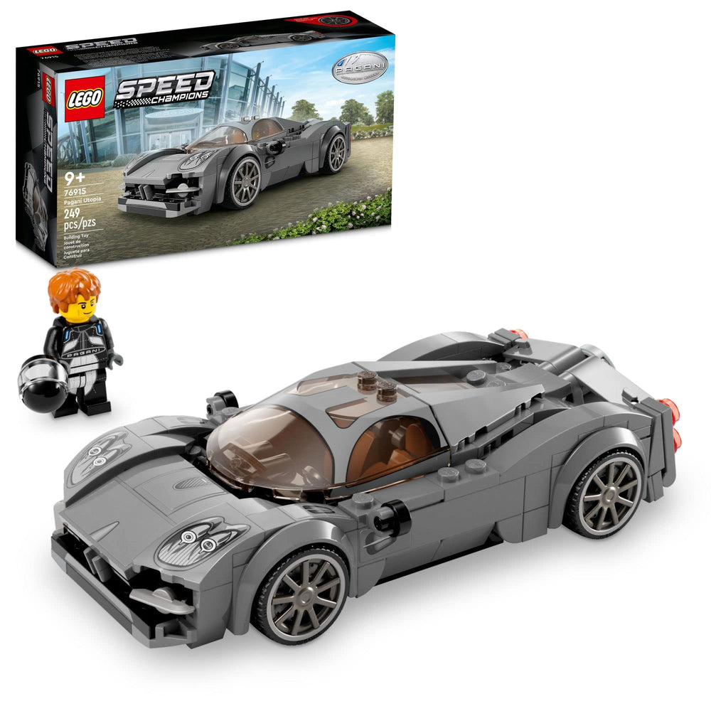 LEGO Speed Champions Pagani Utopia 76915 front view for authentic display.