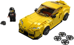 LEGO Speed Champions Toyota GR Supra 76901 exterior paintwork with iconic blue and white livery.
