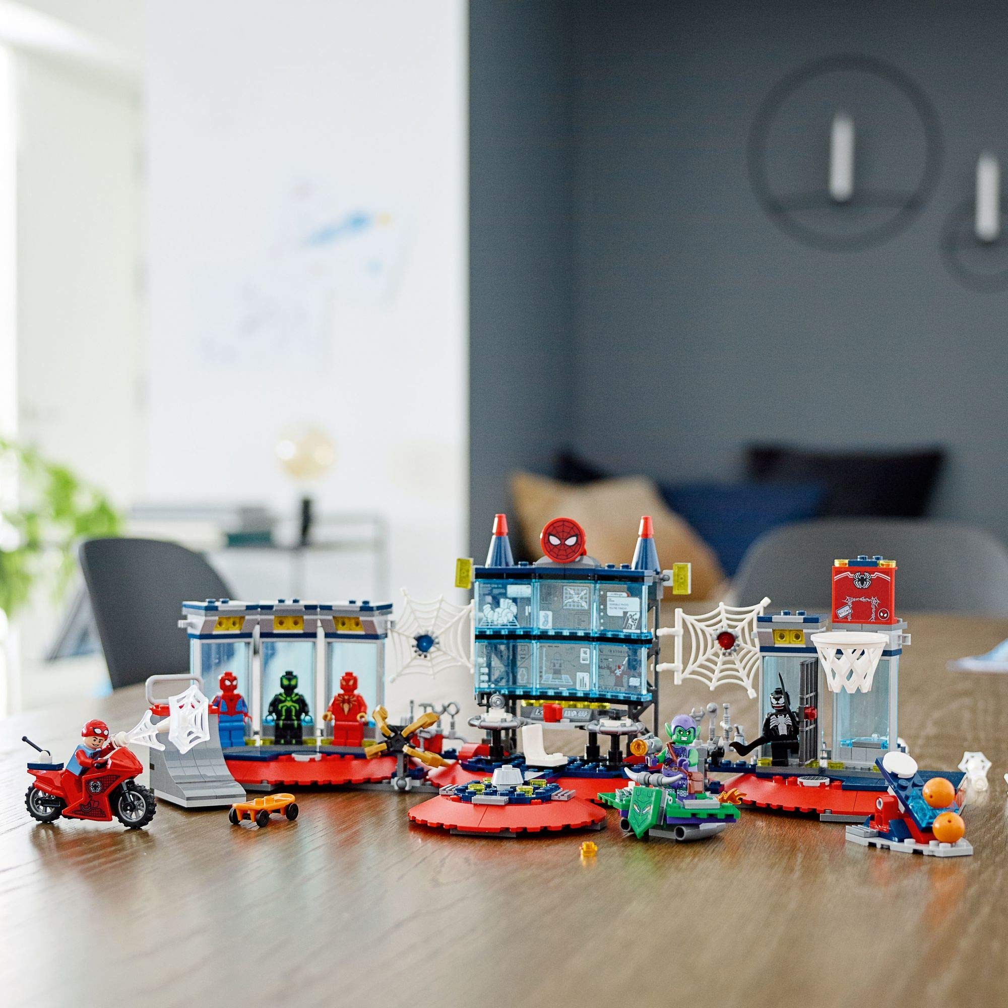 LEGO Spider-Man Attack on the Spider Lair—jail cell completes the hero HQ scene.