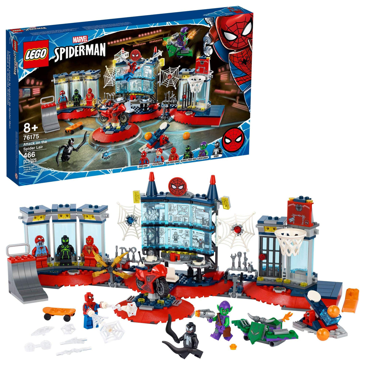 LEGO Spider-Man Attack on the Spider Lair—Spider-Man headquarters for immersive play.