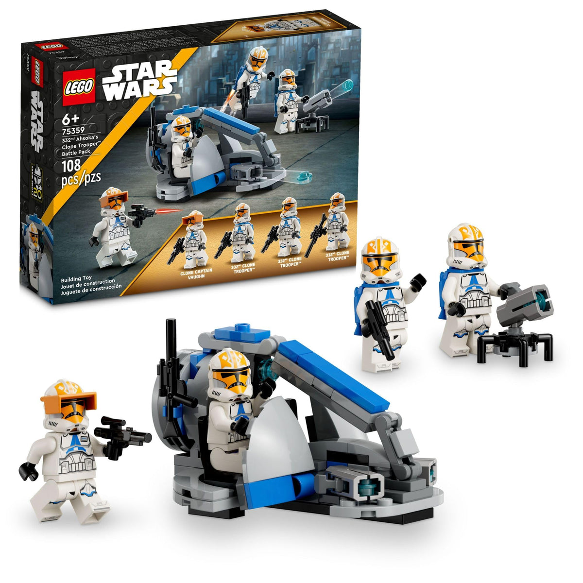 LEGO Star Wars 332nd Ahsoka’s Clone Trooper Battle Pack 75359 main set for imaginative adventures
