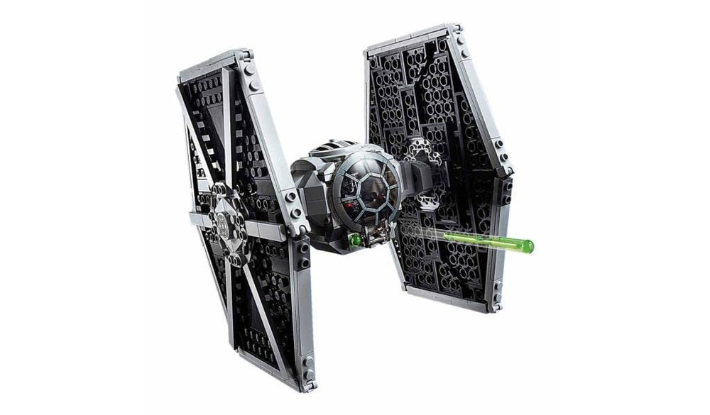 LEGO Star Wars 75300 TIE Fighter Imperial model ready for display