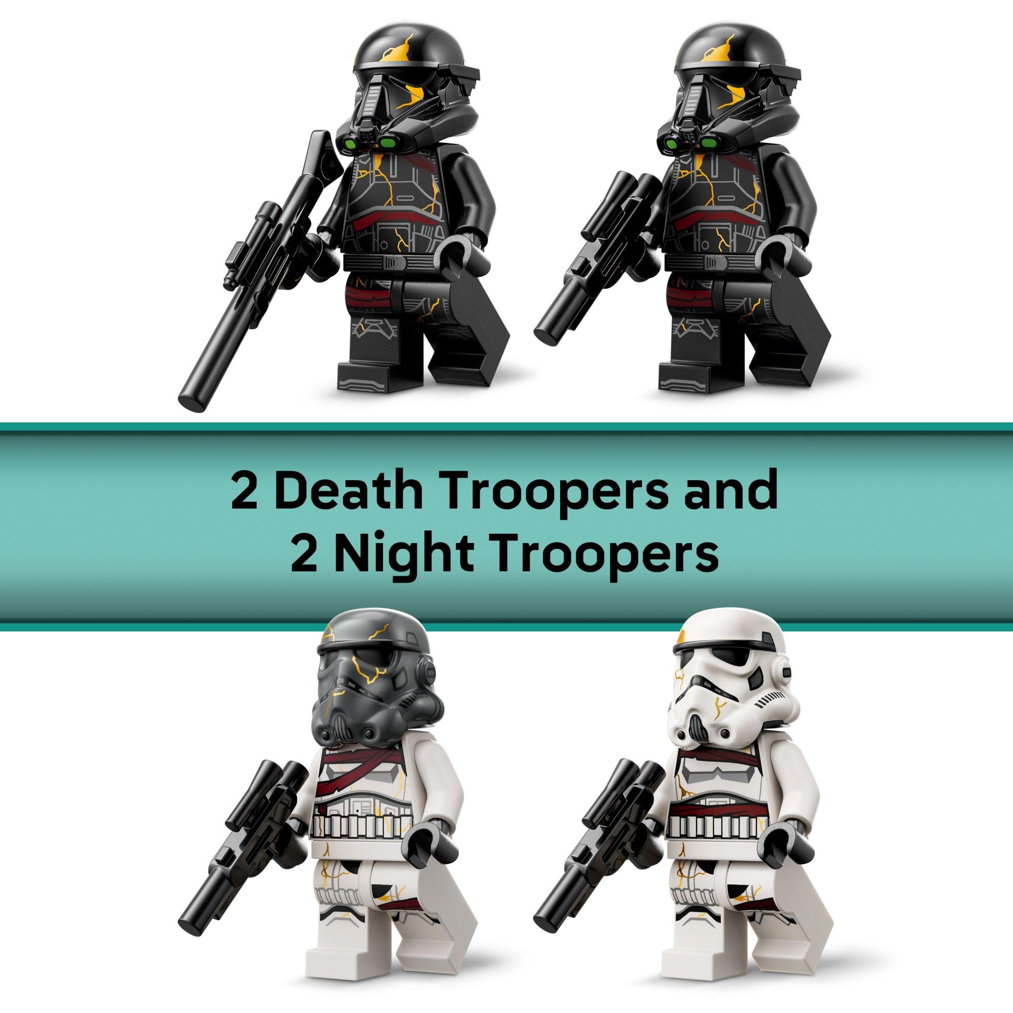 LEGO Star Wars rear weapon storage keeps blasters organized between missions