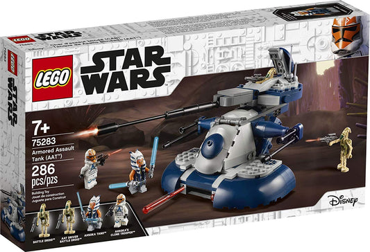 LEGO Star Wars AAT front view, armored tank design for imaginative battles