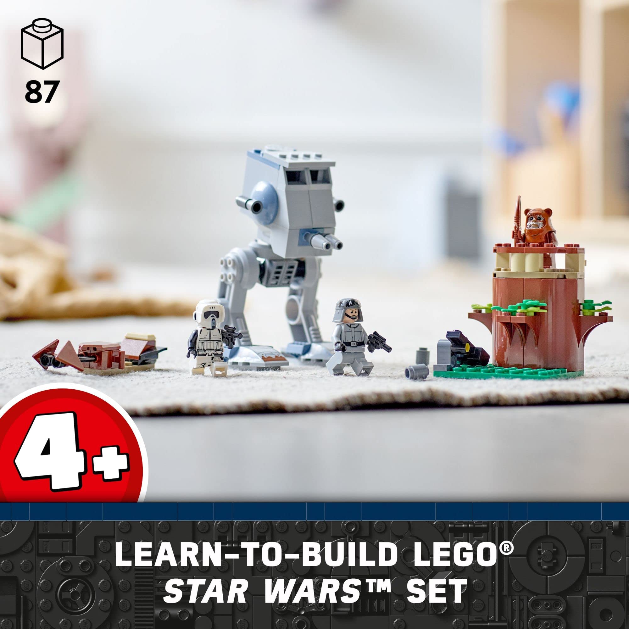 LEGO Star Wars AT-ST 75332 posable walker cockpit for role-play adventures and quick builds