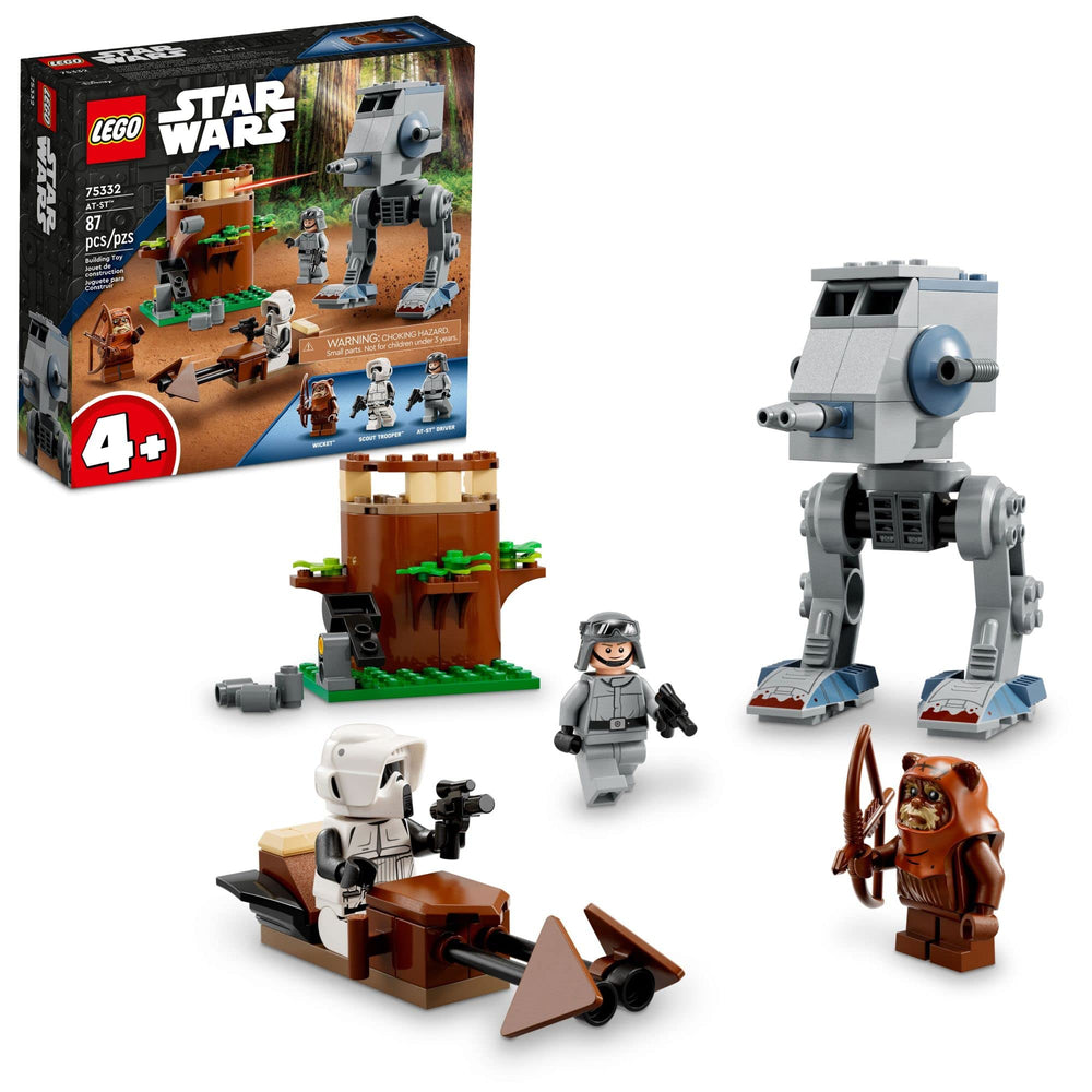 LEGO Star Wars AT-ST 75332 Wicket Ewok lookout with tree and catapult for epic play