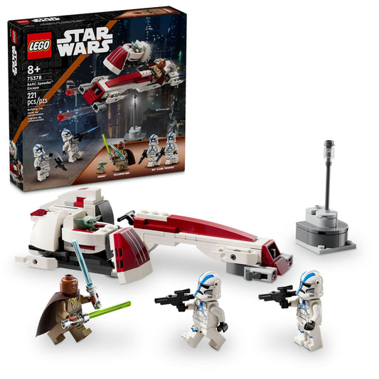 LEGO Star Wars BARC Speeder Escape sidecar close-up for imaginative play and display