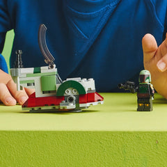 LEGO Star Wars Boba Fett minifigure with blaster and jetpack enhances play