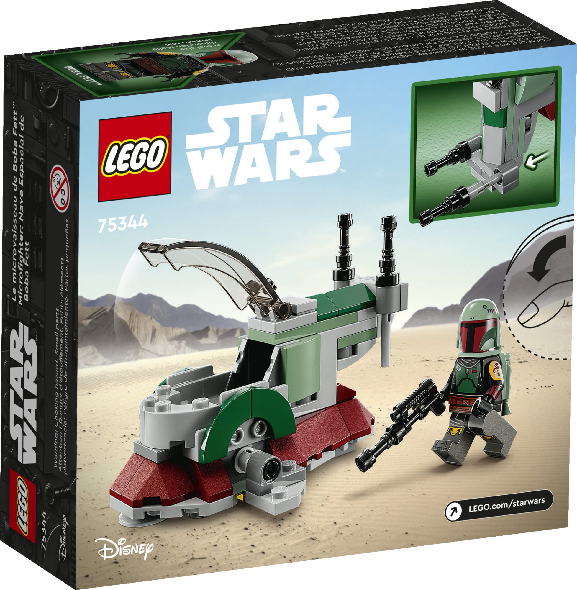 Compact LEGO Star Wars starship for display or portable play