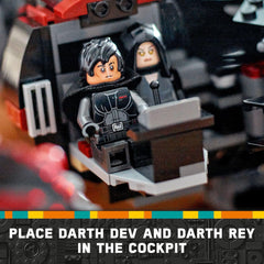 LEGO Star Wars Dark Falcon build highlights the scale and assembly experience.